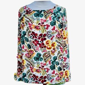 LOFT Vibrant Floral Print Blouse